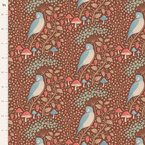 Tilda Patchwork Stoff Baumwolle - Hibernation - Sleepybird-Pecan